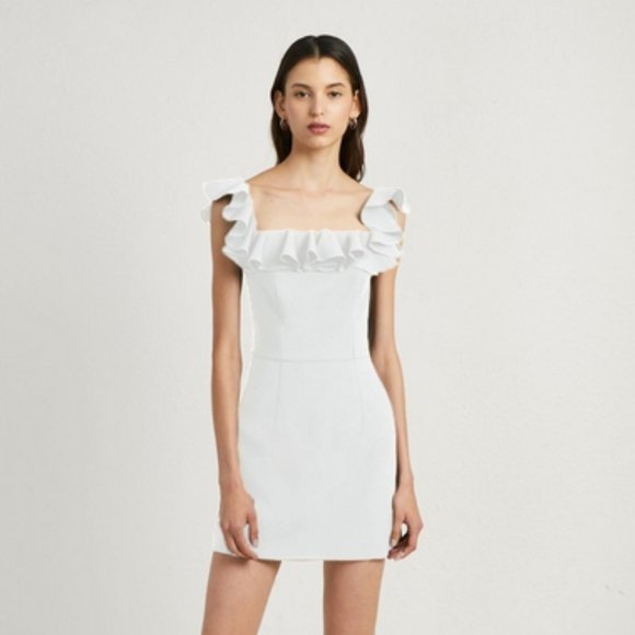 French Connection Whisper Light Ruffle Mini Dress - Picture 7 of 8